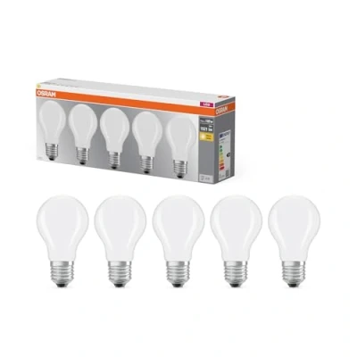 Imagen de OSRAM LED Base Classic A 100 Filament 11W 827 Frosted E27, 11 W, Blanco, 5 Unidad (Paquete de 1),
