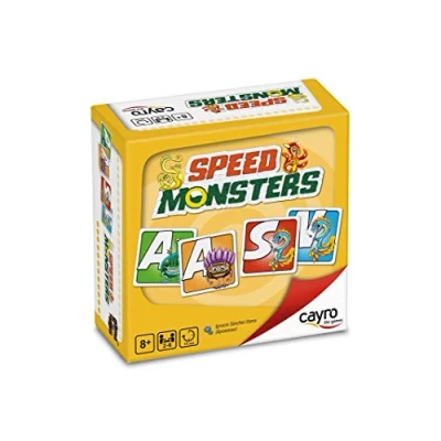 Imagen de Cayro Speed Monsters Juego de Rapidez y Memoria Observa Las Coincidencias los Monstruos o Letras Deshazte Tus Cartas GANA 2 6 Jugadores