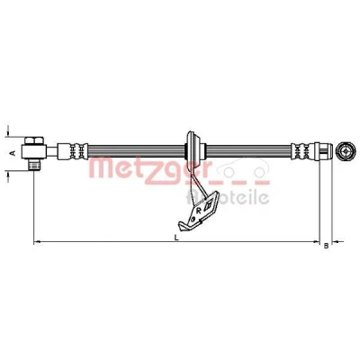 Imagen de METZGER 4116207 Latiguillos de Freno 527 Banjo M10x1 MERCEDES BENZ: Clase ML