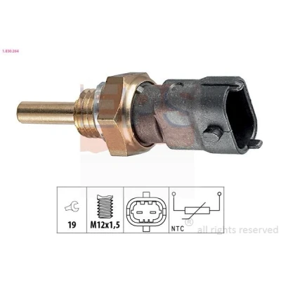 Imagen de EPS 1.830.264 Sensor de Temperatura del Refrigerante Made in Italy OE Equivalent OPEL: Astra G CC, H GTC, Vectra B Berlina