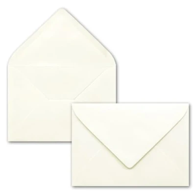 Imagen de FarbenFroh Sobres de color blanco natural, 100 unidades, DIN C5, 22,0 x 15,4 cm, adhesivo húmedo, sin ventana, tarjetas Navidad, felicitaciones