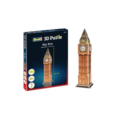 Imagen de Revell 3D Puzzle Big Ben, un hito de Londres Descubre el Mundo en 3D, diversión para jóvenes y Mayores, Color Coloreado, Mittel (120)