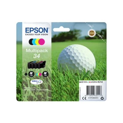 Imagen de Pack De Cartucho Tintas 4 Colores (cmyk) Epson 34 C13t34664010