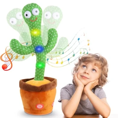 Imagen de Cactus Bailarin Juguete Bebe Parlanchin Que Baila Y Repite Lo Dices Funny Dancing Talking Bailando Peluche Adecuado para Niño Niña Bebé Juguetes NavideñOs De Cumpleaños con 120 Canciones