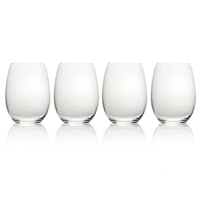 Imagen de MIKASA Julie Stemless Wine Glass (Set of 4), 19.75 oz, Clear Vasos, Vidrio, Negro