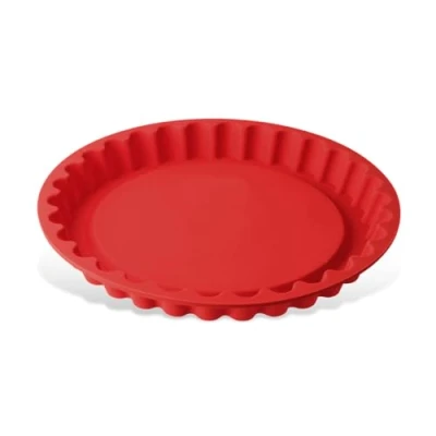 Imagen de Dr Oetker Molde Tarta Rizado 28Cm, silicona platinum de cuidada calidad, color rojo. 1 ud.