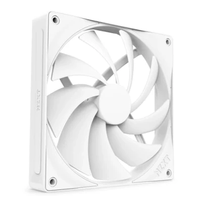 Imagen de NZXT F140Q Ventilador de Flujo Aire silencioso 140 mm para Caja PC Entrada o Salida Marco Biselado Concentrado Rodamientos dinámicos fluidos Control PWM Blanco