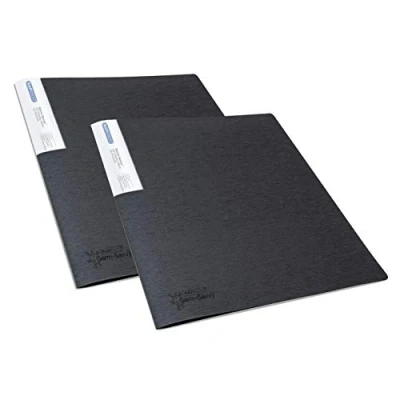Imagen de Rapesco 1643 Germ Savvy Antibacteriano, Carpeta de Fundas en Formato A4 20 Fundas, Negro, 2 Carpetas