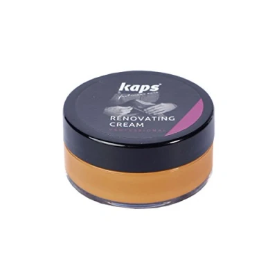 Imagen de Kaps Crema Reparadora Y Renovadora Para Zapatos De Cuero Liso, Bolsas, Asientos, Reparador Arañazos Rasguños, Renovating Cream, 10 Colores (109 gazelle)