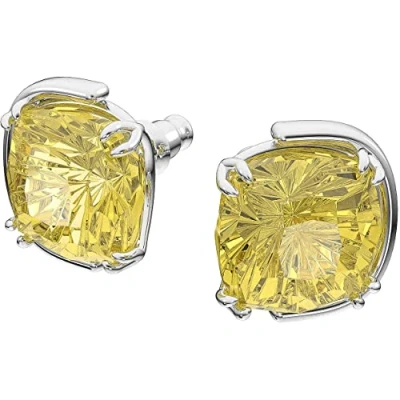 Imagen de Swarovski Pendientes de Botón Harmonia para Mujer, Cristales Swarovski, con Baño Rodio, Colección