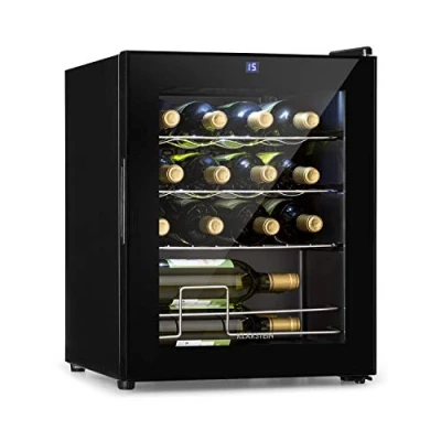 Imagen de KLARSTEIN Shiraz Vinoteca, Nevera para Vinos 1 Zona Refrigeración, Botellero Vinos, Cerveza, Prosecco, Expositor Interior y Exterior, Panel Táctil, 42 L., Vinoteca Capacidad 16 Botellas