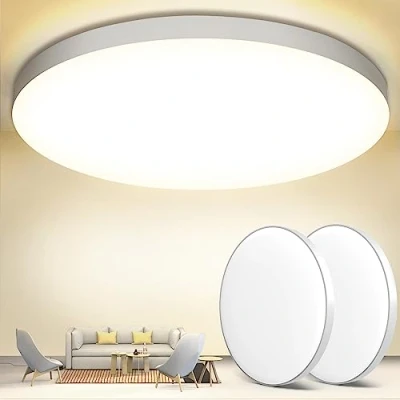 Imagen de OUILA Plafon Led Techo, 2PCS 24W 4000K Lamparas IP44 Ø28cm Plafones para Techo Lampara Dormitorio Cocina Pasillo Baño Sala
