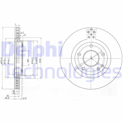 Imagen de DELPHI BG3829 Disco de freno 276 22 5 ventilado aceitado sin procesar cojinete rueda, anillo sensor ABS MERCEDES BENZ: Clase A