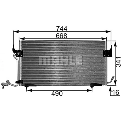 Imagen de MAHLE ORIGINAL AC 342 000S Condensador sin secador 668mm CITROËN: Xsara Hatchback, Coupé, Berlingo / First I Furgoneta