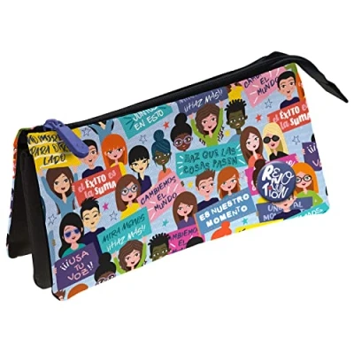 Imagen de Grafoplás Revolution, Move On, Estuche Escolar Triple Unisex Niños, Multicolor, 23 5x12x14cm