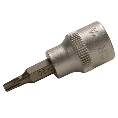 Imagen de BGS 2571 Punta de vaso entrada 10 mm (3/8&quot;) perfil en T (para Torx) con perforación T20