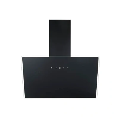 Imagen de Respekta campana extractora cabeza libre, inclinada 80 cm, pantalla de vidrio, acero inoxidable en negro, función extracción y recirculación aire, CH112080S, A++, 39 61 dB
