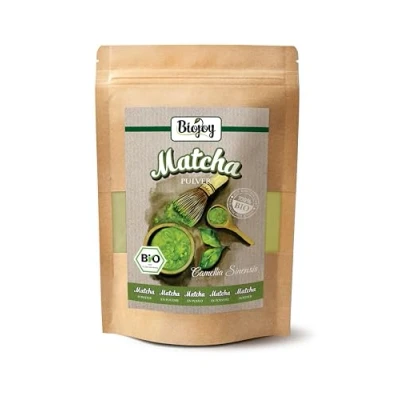 Imagen de Biojoy Matcha en polvo Ecológico (100 g), Té Verde Matcha, natural y sin aditivos (Camellia Sinensis)