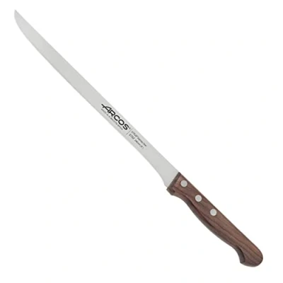Imagen de Arcos Serie Atlantico Cuchillo Jamonero Flexible Hoja de Acero Inoxidable 245 mm Mango madera Palisandro color marrón