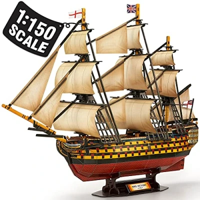 Imagen de Puzzle 3D Gran Tamaño Barco HMS Victory para Adultos y Adolescentes Juguetes, 189 Piezas