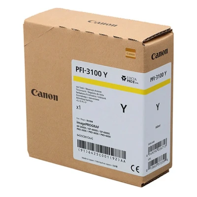 Imagen de ImagePROGRAF PRO 2600 Canon PFI 3100Y cartucho de tinta amarillo (original)
