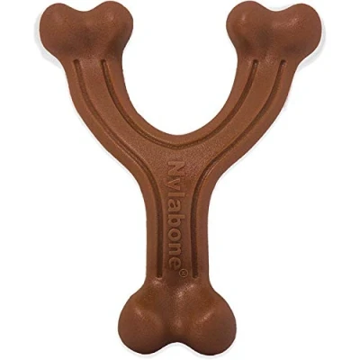 Imagen de Nylabone Extreme Wishbone Sabor a Bisonte Juguete masticable mordidas potentes Pequeño para Perros de hasta 11 kg, Nylon, No se Aplica, S
