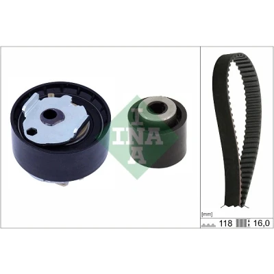 Imagen de INA 530 0852 10 Kit de correa distribución 118 PEUGEOT: 208 I Hatchback, 308 II 2008 Familiar, CITROËN: C3 II, C4 Picasso 2
