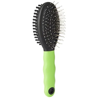Imagen de Ferplast Cepillo Combinado para Gatos Gro 5798, Delicadas Puntas Redondeadas, Cerdas Suaves, Ideal Animales de Pelo Corto, Medio o Largo, 19,5 x 5,5 h cm
