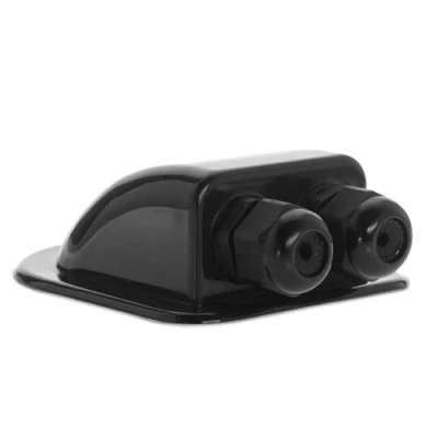 Imagen de Offgridtec techo pasaventanas compartimento de 2 Negro para caravanas Caravan Barcos Solar Cable ABS, 1 pieza, 006415