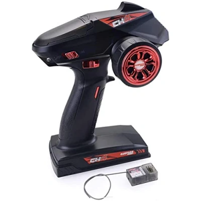 Imagen de DollaTek 2.4G RC Controlador de Coche transmisor Control Remoto Radio Digital 4 Canales con Receptor para Barco
