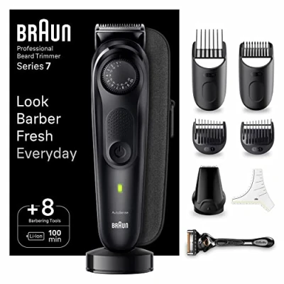 Imagen de Barbero Braun Series 7 BT7440, Recortadora De Barba, Lámina ProBlade, 6 Accesorios, 100 min autonomía