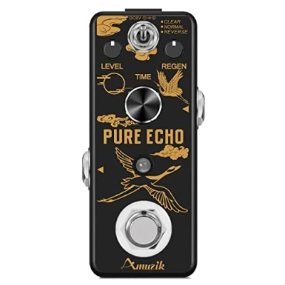 Imagen de Amuzik Pure Echo Guitar Effect Pedal Analog Digital Delay Effects Pedals for Clear Normal Reverse 3 Modes with Ture Bypass Mini Size
