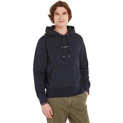 Imagen de Tommy Hilfiger Sudadera Hombre con Capucha, Azul (Desert Sky), L