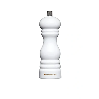 Imagen de MasterClass Molinillo para pimienta o sal con tapa intercambiable, plástico, blanco, 17 cm