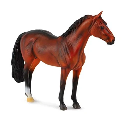 Imagen de Collecta Hanoverian Stallion Chestnut Figura, Estampado Animal, Multicolor, 5.7&quot;&quot; L x 4.7&quot;&quot; H (88432)