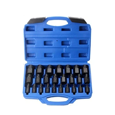 Imagen de Juego de Extractores Tornillos 25 Piezas, KKnoon Extractor Pernos Rotos Pasadores útiles Tuercas y Espirales Pelados Espárragos Accesorios Herramienta Extracción