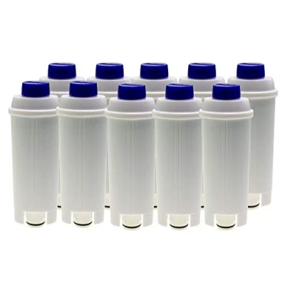 Imagen de 10 filtros de agua compatibles con cafeteras automáticas DeLonghi Autentica ECAM23 Dedica Dinamica Eletta ESAM6720 Maestosa Perfecta PrimaDonna Magnifica S, equivalente a DLSC002 (14465)