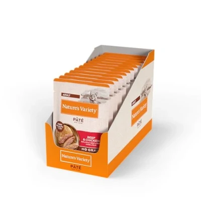 Imagen de Nature&#039;s Variety Original No Grain Paté para Gatos Adultos con Buey y Pollo Caja 12 x 70 g