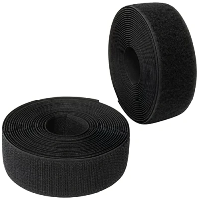 Imagen de AERZETIX C65975 Cinta/rollo de scratch 40mm 5 metros auto agarre organizador/sujetacables tira enganche bolsa prenda correa color: negro en poliamida y poliéster