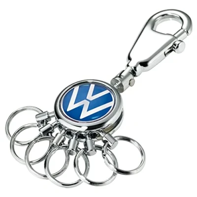Imagen de TROIKA Design Werkstatt Llavero con mosquetón (90 x 25 9 mm), diseño de Volkswagen, color azul