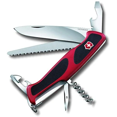 Imagen de Victorinox Ranger Grip 55, Navaja Suiza, 130 mm, Cachas de 2 Componentes, Rojo/Negro