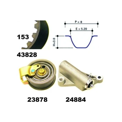 Imagen de MAPCO 23827 Kit de correa distribución 153 AUDI: A6 C5 Berlina, A4 B5 Avant, VOLKSWAGEN: Passat Variant