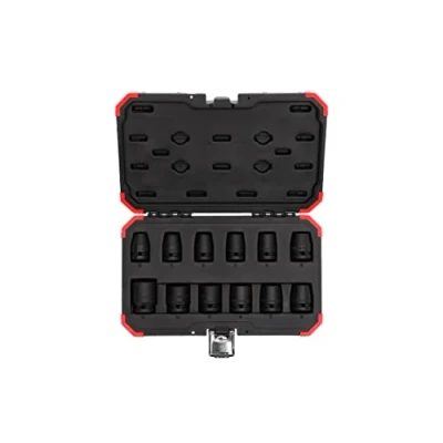 Imagen de GEDORE red Juego de vasos impacto, Set 12 piezas, 1/2&quot;, Vaso hexagonal, Ancho llave 10 24 mm, Para vehículos/coches, R63003012