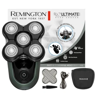 Imagen de Remington Maquinilla de afeitar eléctrica para hombre [función turbo boost] afeitadora cabeza litio XR1600
