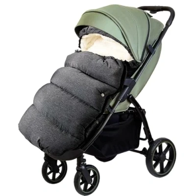 Imagen de Saco Silla Paseo Universal Invierno, Carro Bebe Universal, Carrito Bebe, Doble Espesamiento, de para Bebé, Cochecito Coche o Asiento Bebé (Gris oscuro)