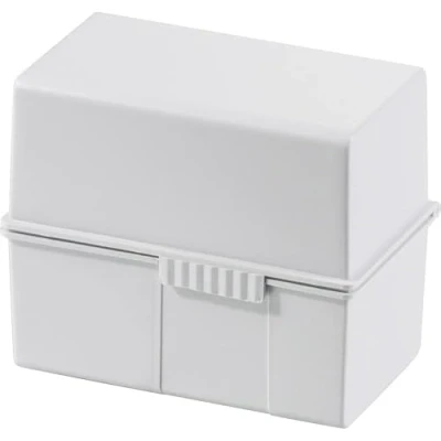 Imagen de HAN Fichero DIN A7 horizontal, 3 unidades, diseño innovador y atractivo para 300 tarjetas con bisagra de acero, color gris claro 977 11