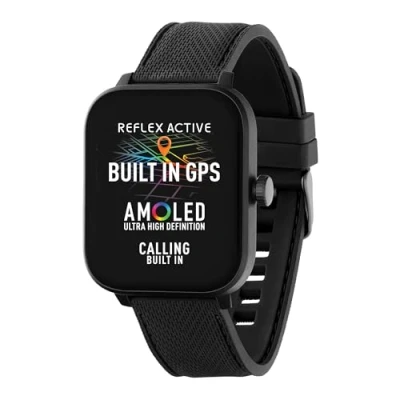 Imagen de Reflex Active Reloj inteligente Amoled Series 44 para hombres y mujeres con GPS integrado, IP68 impermeable, modos deportivos, contador de pasos, monitor sueño, pantalla doble hora correa