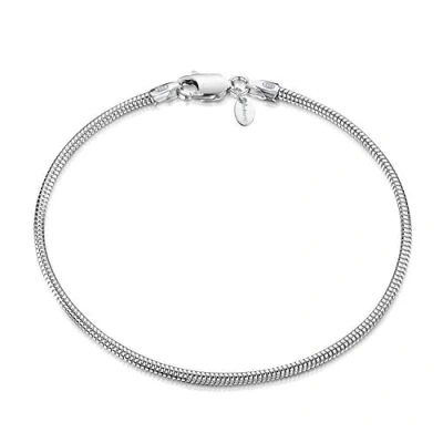 Imagen de Amberta® Joyería Pulsera Fina Plata de Ley 925 Cadena Serpiente 1.9 mm 18 19 20 cm (18cm)