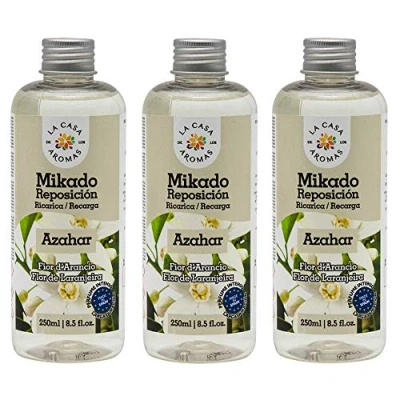 Imagen de La Casa de los Aromas Mikado Reposicion 250 Ml Sin Varillas (Azahar, 3)