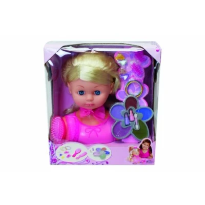 Imagen de Smoby Steffi GroÃŸer Stylingkopf Corazón Muñecas y Accesorios, Multicolor, 4+ (498348)